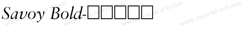 Savoy Bold字体转换